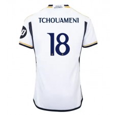 Real Madrid Aurelien Tchouameni #18 Hemmatröja 2023-24 Korta ärmar